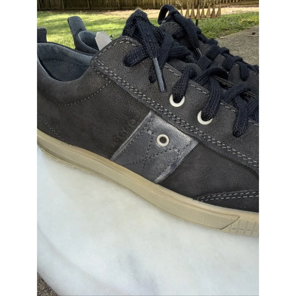 Ecco Shoes Men US 13 Black Leather‎ Oxford Lace Up Shoes Sneaker Driving Shoe
